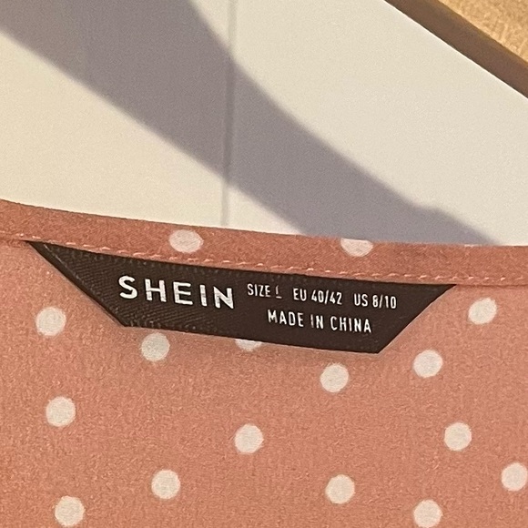 Shein Women’s Retro Pink Polka Dot Dress - Picture 2 of 4